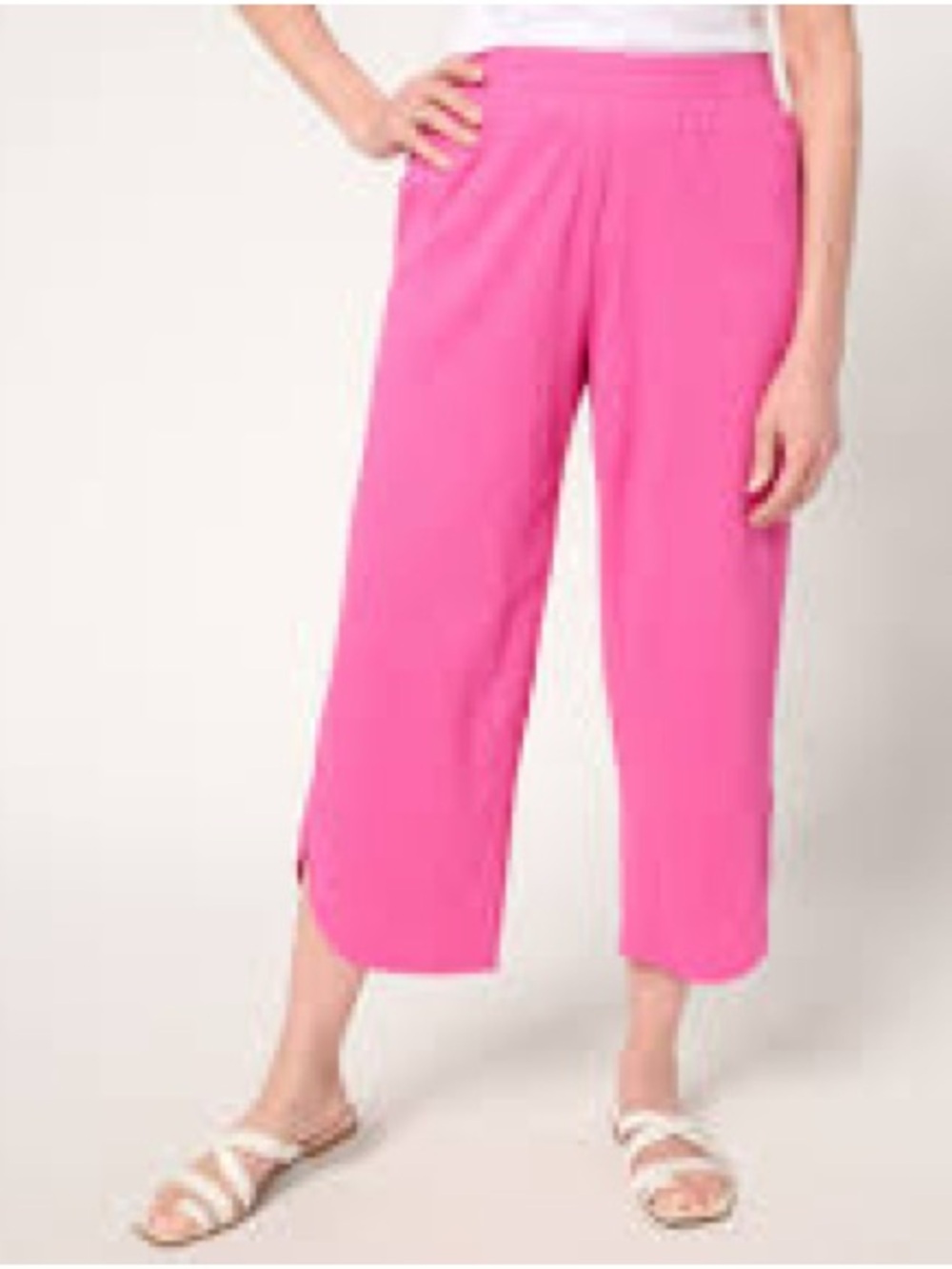Belle by Kim Gravel Regular Packabelle Solid Cropped Relaxed Pant (XXS)